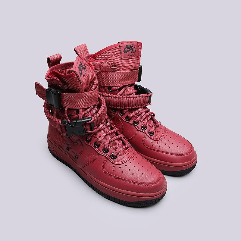 женские красные кроссовки Nike WMNS SF Air Force 1 857872-600 - цена, описание, фото 2